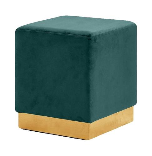 Jax Green Velvet Ottoman Stool by Meridian Furniture