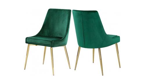 Karina Green Velvet Dining Chairs (Set of 2) by Meridian Furniture