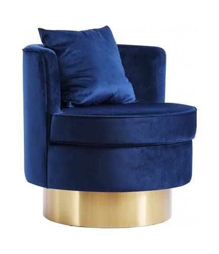 Kendra Navy Blue Velvet Accent Chair by Meridian Furniture
