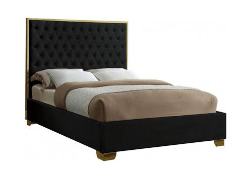 Lana Black Velvet Bed by Meridian Furniture