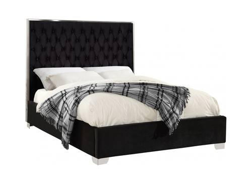 Lexi Black Velvet Bed by Meridian Furniture