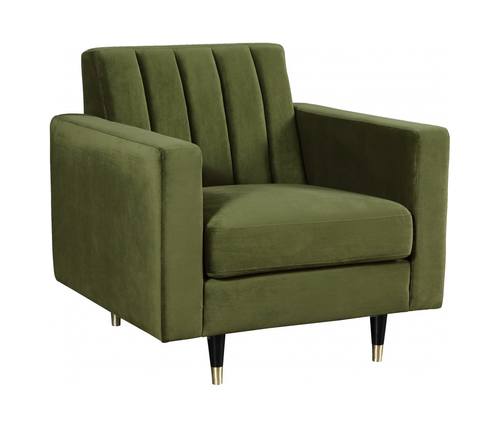 Lola Olive Velvet Chair by Meridian Furniture