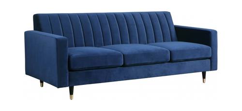 Lola Navy Blue Velvet Sofa by Meridian Furniture