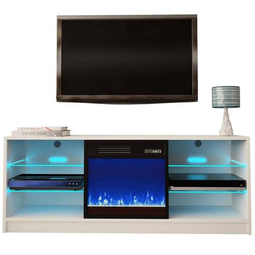 Manhattan Electric Fireplace Modern 58 Inch TV Stand by Meble Furniture