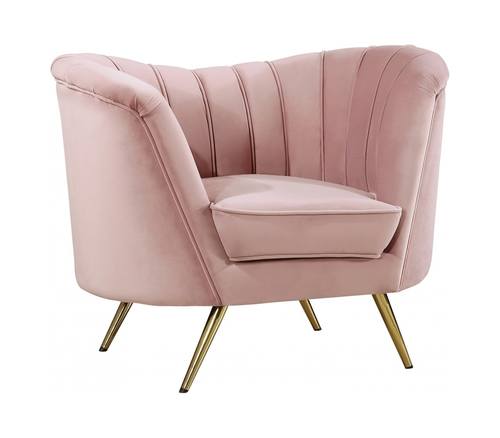 Margo Pink Velvet Chair by Meridian Furniture