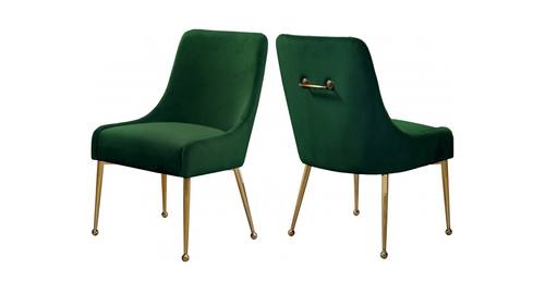 Owen Green Velvet Dining Chairs (Set of 2) by Meridian Furniture