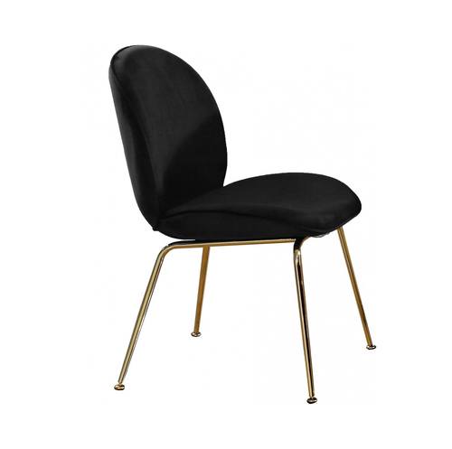 Paris Black & Gold Velvet Dining Chairs (Set of 2) by Meridian Furniture