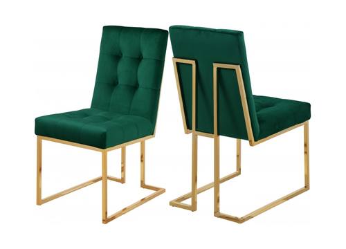 Pierre Green Velvet Dining Chairs (Set of 2) by Meridian Furniture