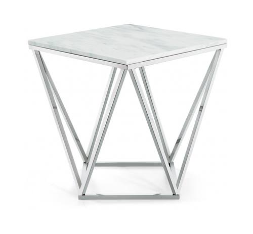 Skyler Chrome Stainless Steel End Table by Meridian Furniture