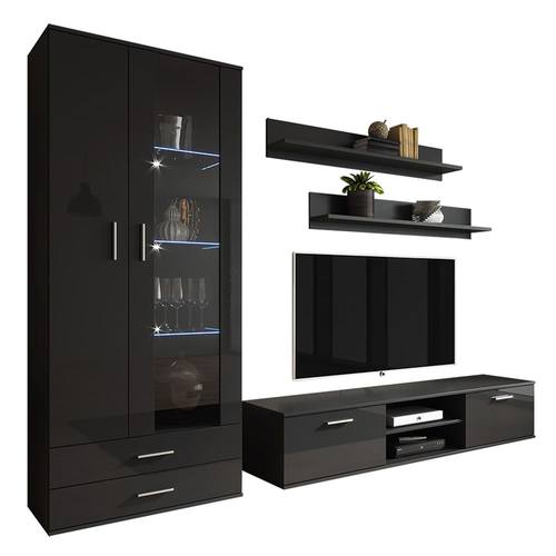 Soho 8 Modern Wall Unit Entertainment Center by Meble Furniture