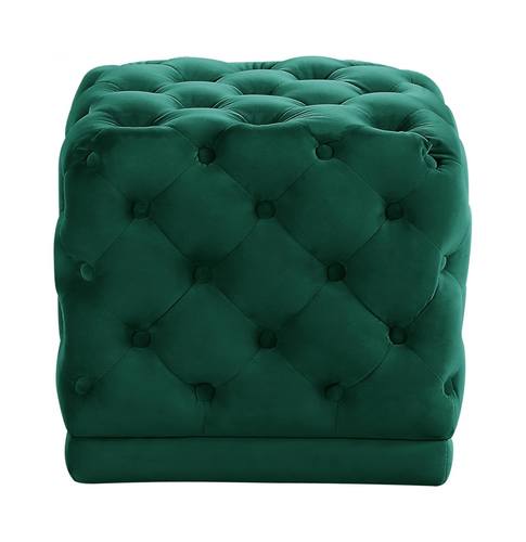 Stella Green Velvet Ottoman Stool by Meridian Furniture