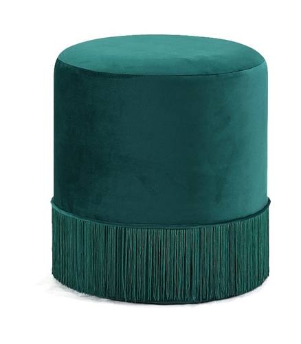 Teddy Green Velvet Ottoman Stool by Meridian Furniture