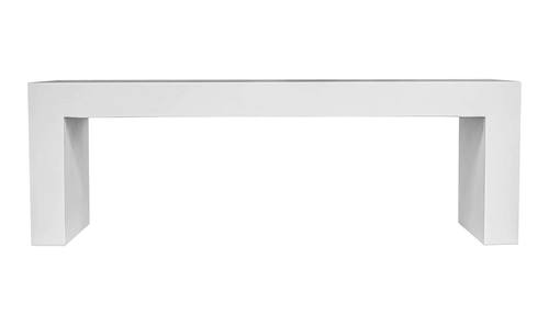 Lazarus White Outdoor Bench by Moe's Home Collection