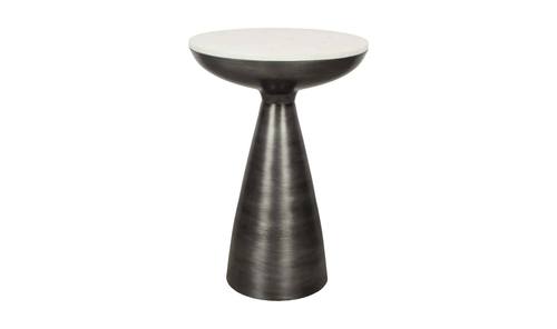 Font White Marble Side Table by Moe's Home Collection
