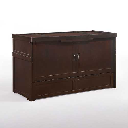 Cube Queen Murphy Cabinet Bed Dark Chocolate by Night & Day Furniture