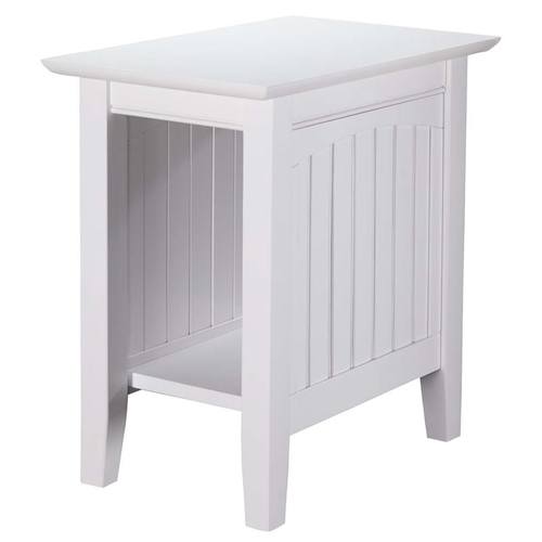 Nantucket Chair Side Table White by Atlantic Furniture