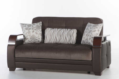 Natural Prestige Brown Loveseat by Bellona