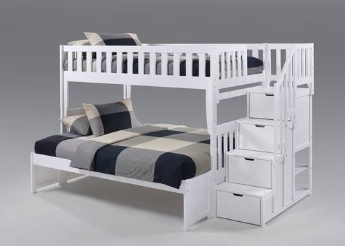 Peppermint Staircase Bunk Bed White by Night & Day Furniture