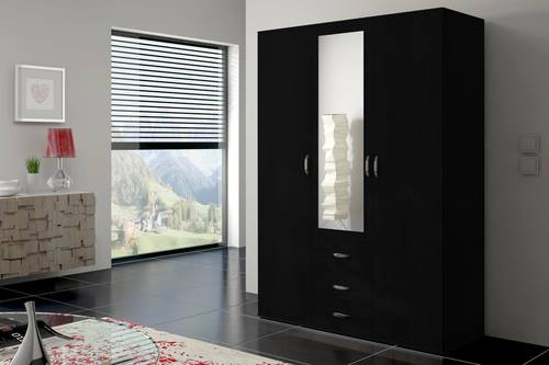 Orlando 59 Inch Black Wardrobe by Skyler Designs