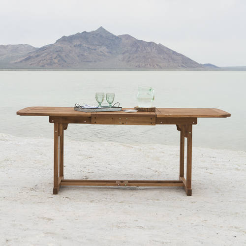 Acacia Wood Patio Butterfly Table Brown by Walker Edison