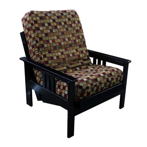 Monterey Chair Size Black Futon Bed w/Mattress Package