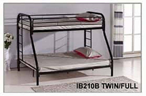 IB 210 All Iron Twin / Full Bunk Bed by Pantek Furniture