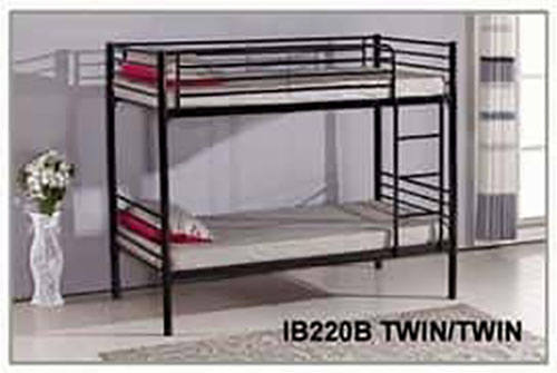 IB 220 All Iron Detachable Twin / Twin Bunk Bed by Pantek Furniture