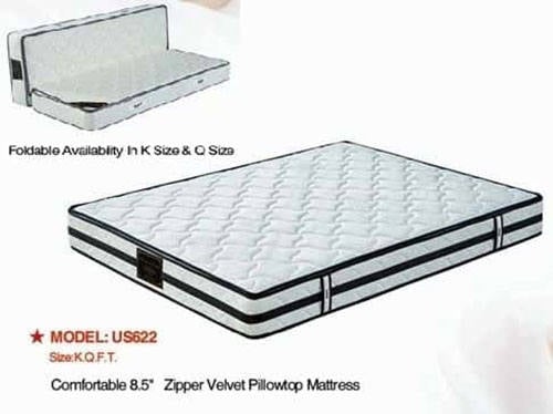 US-622 8.5 Inch Zipper Pillow Top Inner Spring Mattress by Pantek Furniture