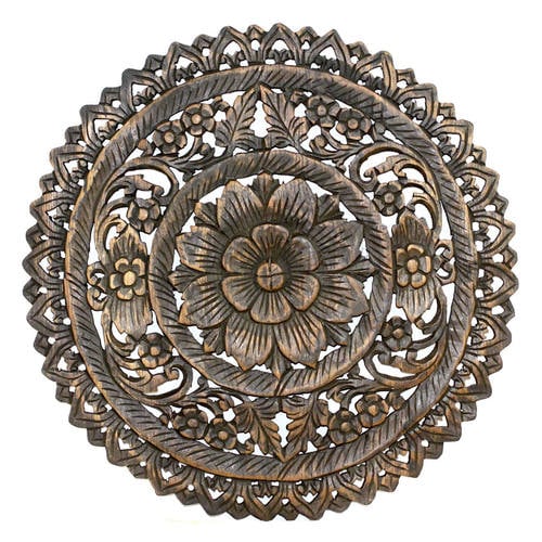Lotus Round Mocha Panel 24 Inch by Strata