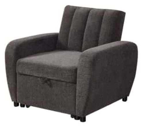 Clara Pull-Out Chair Bed Gray by Prestige Furnishings