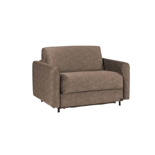 Maya Chair Single Convertible Bed Brown Fabric by Prestige Furnishings