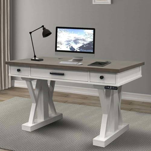 Americana Modern Cotton 56 Inch Power Lift Desk by Parker House Furniture