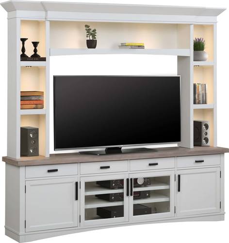 Americana Modern Cotton 92 Inch TV Console w/Hutch & Led Lights by Parker House Furniture
