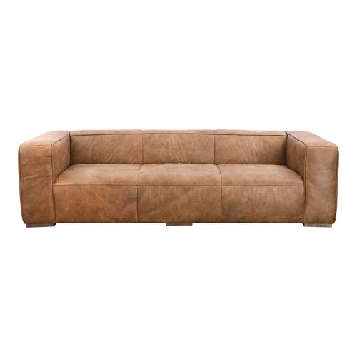 Bolton Sofa Open Road Brown Leather by Moe's Home Collection
