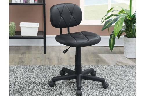 F1676 Black Button Tufted Office Chair by Poundex