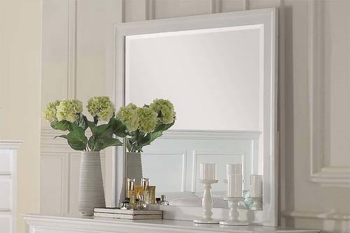 F4350 White Birch Veneer Mirror by Poundex