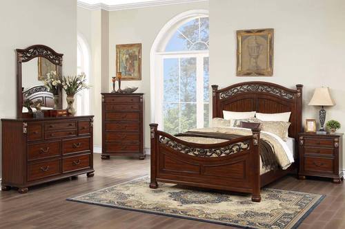 F5489 Cherry Pine & Birch Chest by Poundex