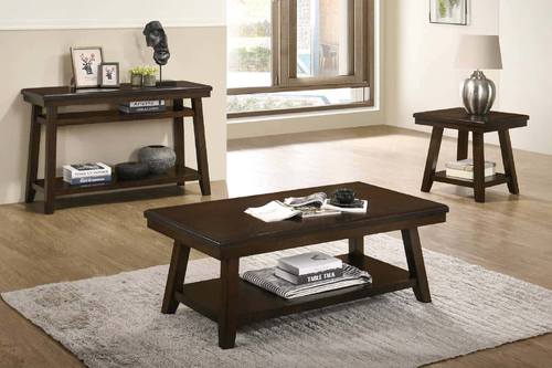 F6382 Walnut Veneer End Table by Poundex