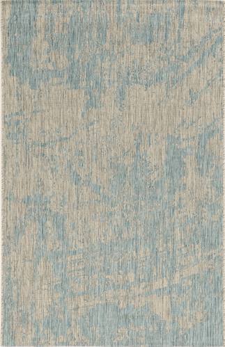 Provo Teal Strokes Area Rug by KAS Rugs
