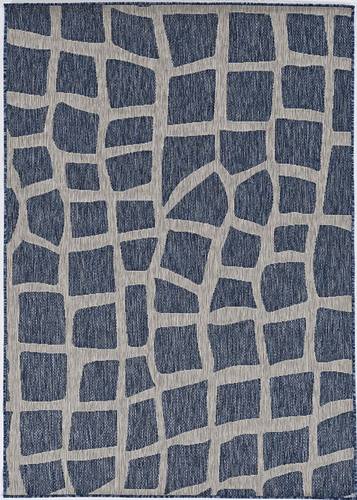 Provo Blue/Grey Bedrock Area Rug by KAS Rugs