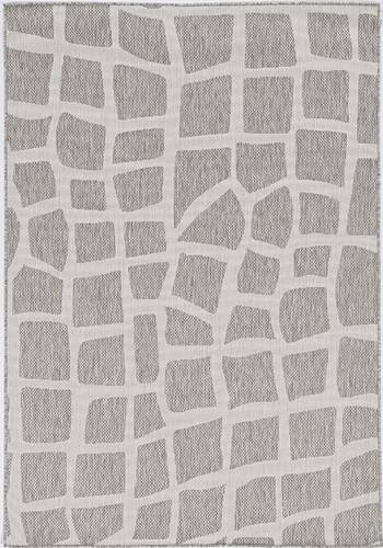 Provo Ivory/Grey Bedrock Area Rug by KAS Rugs