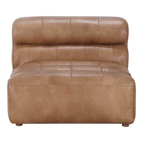 Ramsay Leather Slipper Chair Tan by Moe's Home Collection