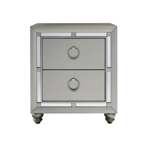 Riley Silver Night Stand by Global Furniture