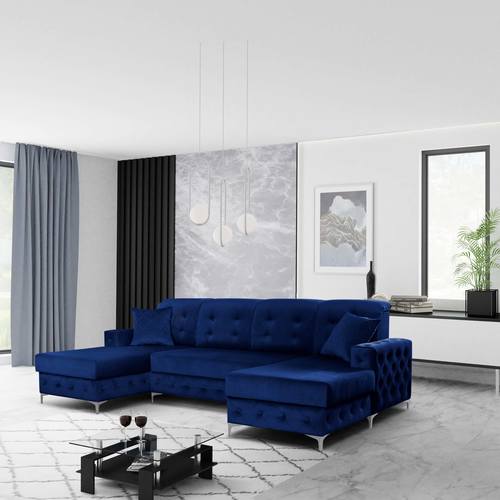 Verso Blue Sectional Sofa by Skyler Designs