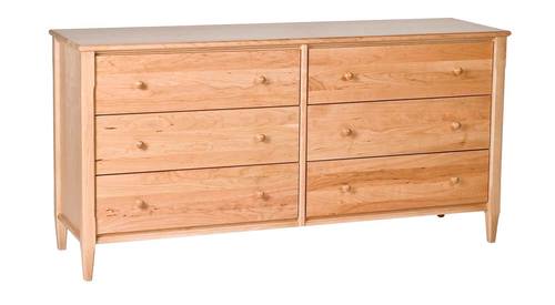 Shaker 6 Drawer Dresser Natural by Comfort Pure