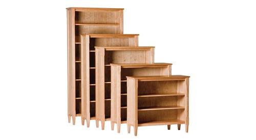 Shaker 39 Inch Bookcase Natural by Comfort Pure
