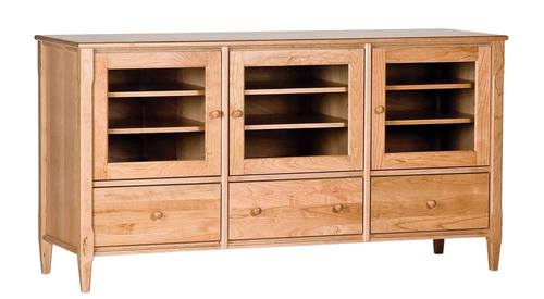 Shaker 65 Inch Deluxe Media Cabinet Natural by Comfort Pure