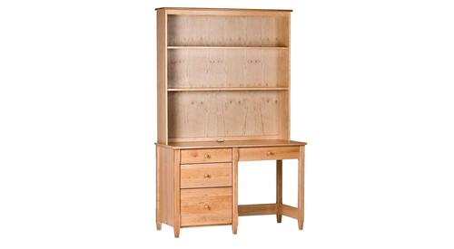 Shaker Natural Desk with Hutch by Comfort Pure