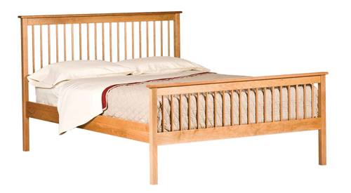 Shaker Spindle Natural Platform Bed by Comfort Pure