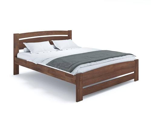 Sofia Eco Walnut Platform Bed - Beech Wood with Hand-Rubbed Oil Finish by Comfort Pure